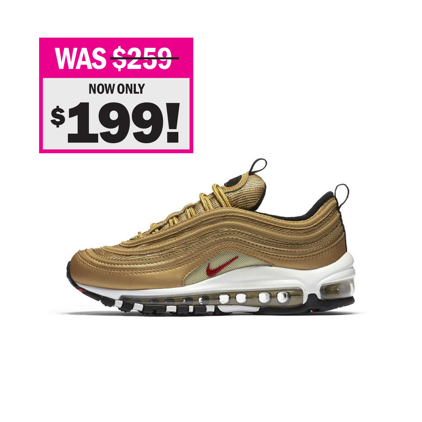 Nike AIRMAX 97 OG METALLIC GOLD